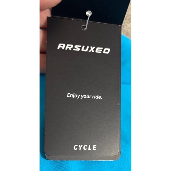 Arsuxeo Womens Cycling Skirt Sz Med Blue Sportswear Nylon Spandex Blend Padded - Picture 3 of 10